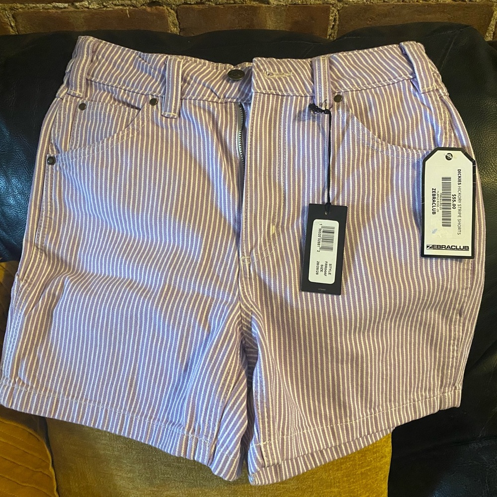 NWT * Dickies Lavender pinstripe Shorts - Picture 6 of 6